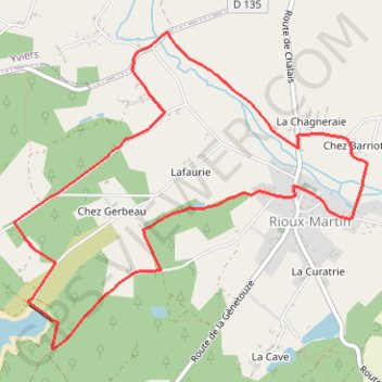 Circuit de la Belle Eau - Rioux-Martin GPS track, route, trail