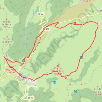 Puy Mary breche de Rolland GPS track, route, trail