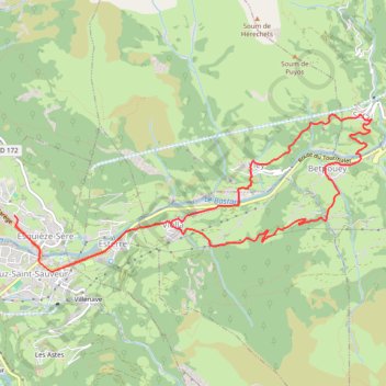 Les villages de Labatsus depuis Esquièze-Sère GPS track, route, trail