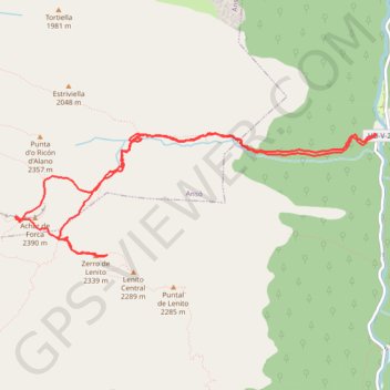 Cerro de Lenito y Peña Forca desde Selva de Oza GPS track, route, trail