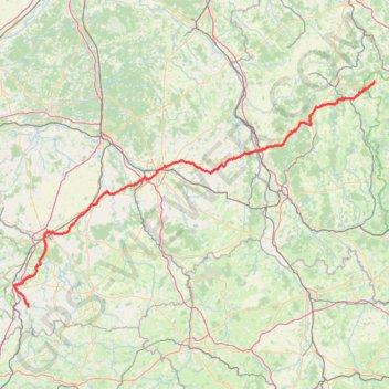 Pelgrimsweg van Vezelay deel 1 N Vezelay - Bourges - Gargilesse GPS track, route, trail