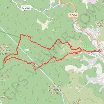 Puys et Bidoufles à partir de Belgentier GPS track, route, trail