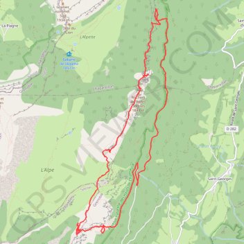 Pas de la rousse et Sangles belles ombres (Chartreuse) GPS track, route, trail