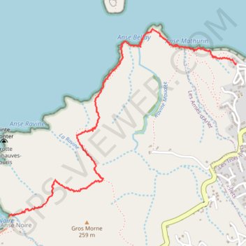 Anse à l'Âne - Anse Noire GPS track, route, trail