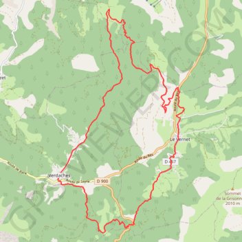 Les quatre cols N°13 - Moyen 24km - 3h30 GPS track, route, trail