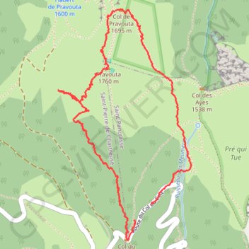 Rando-orientation ESMUG à Pravouta GPS track, route, trail