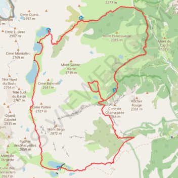 Tour du Mont Bego GPS track, route, trail