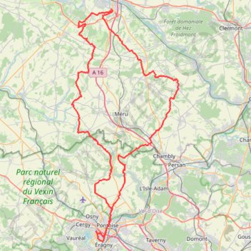 Pontoise - Beauvais - Pontoise GPS track, route, trail