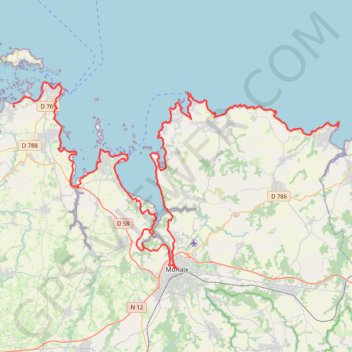 GR34 De Locquirec à Santec (Finistère) (2020) GPS track, route, trail