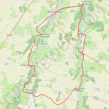 Boucle des mottes féodales - Montreuil-l'Argillé GPS track, route, trail