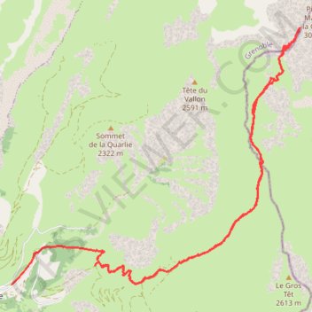 Pic du Mas de La Grave GPS track, route, trail