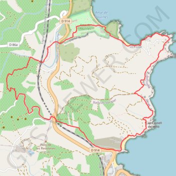 Paulilles-Banyuls-retour GPS track, route, trail