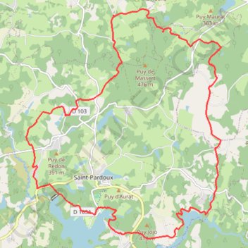 Lac de Saint Pardoux GPS track, route, trail
