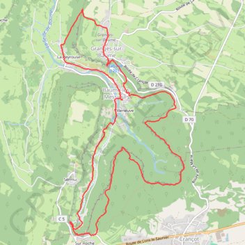 Baume-les-Messieurs 14Km GPS track, route, trail
