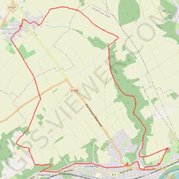 Randonnée Auvers sur Oise - Hédouville GPS track, route, trail
