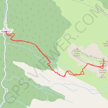 Castillo de Acher GPS track, route, trail