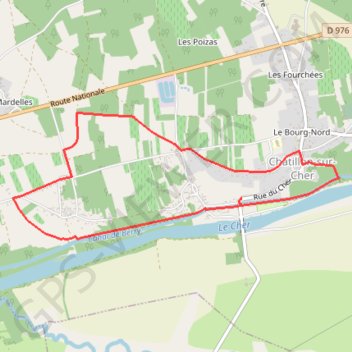 Sentier de la Rouère - Châtillon-sur-Cher GPS track, route, trail