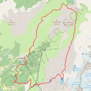 Lacs des Grandes Rousses GPS track, route, trail