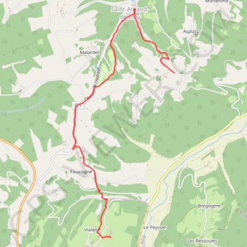 De Vialard à Saint-Amand-de-Coly GPS track, route, trail