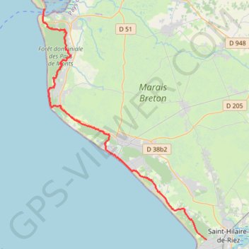 De Saint-Gilles-Croix-de-Vie à Noirmoutier GPS track, route, trail
