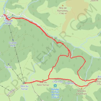 Tête de Torraz (Aravis) GPS track, route, trail