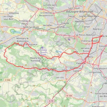 Bourg-la-Reine - Chevreuse GPS track, route, trail