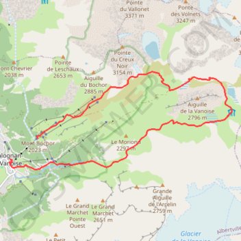Laacs et refuge de la Vanoise GPS track, route, trail