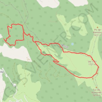 Tuc de la Coume GPS track, route, trail