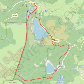 Col du calvaire - Lac noir - Lac blanc GPS track, route, trail