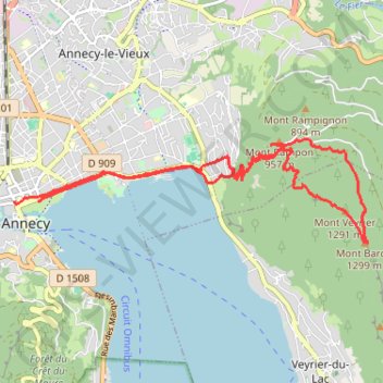 Mont Baron - Annecy GPS track, route, trail