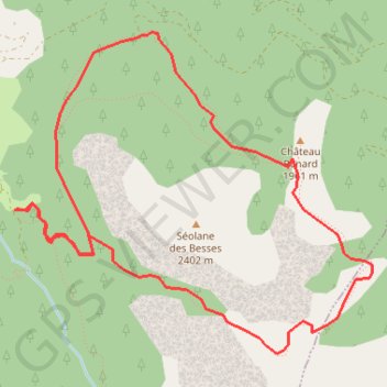 Le Col de Terre Blanche GPS track, route, trail
