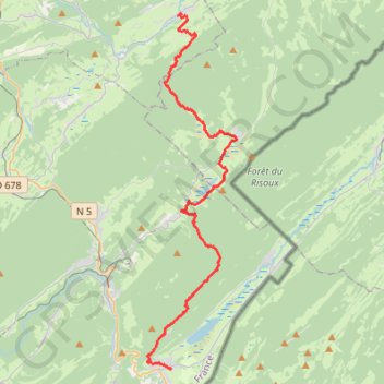 EJ6 Foncine le Haut Les Rousses GPS track, route, trail