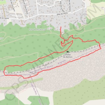 La Pointe de Brancaille, Vallon des Cèdres, Sainte-Baume GPS track, route, trail