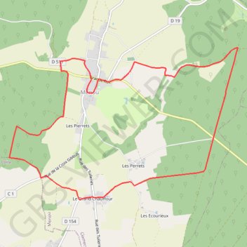 Circuit du château - Menou GPS track, route, trail