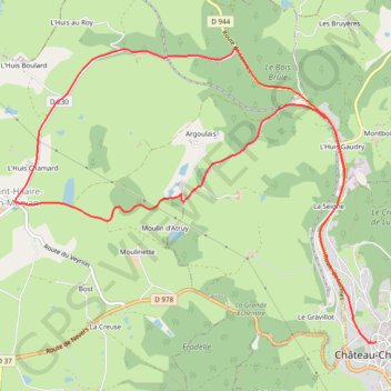 Les Étangs d'Argoulais - Château-Chinon GPS track, route, trail