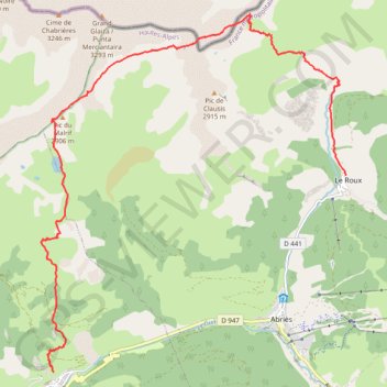 Roux - Aiguilles GPS track, route, trail