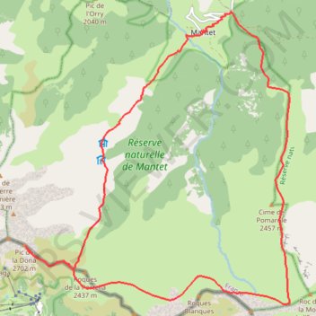 Réserve Naturelle de Mantet bis GPS track, route, trail