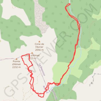 Pointe d'Almet GPS track, route, trail