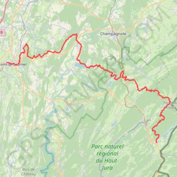 Jura du Haut en Bas GPS track, route, trail