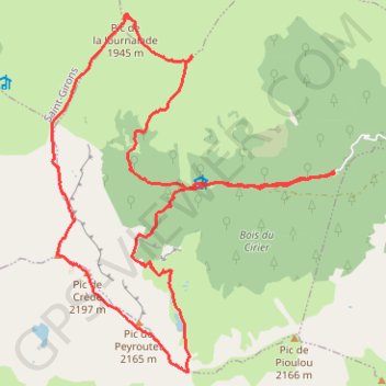 Boucle Freyte-étang Bleu-Pic des 3 Seigneurs-Pic de la Journalade-Cap de la Dosse GPS track, route, trail