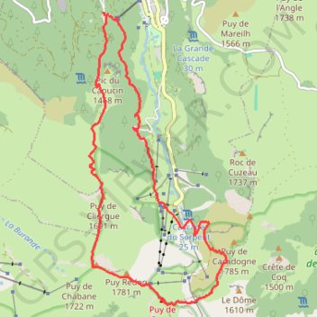 Le Puy de Sancy GPS track, route, trail