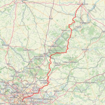 Saint-Quentin GPS track, route, trail