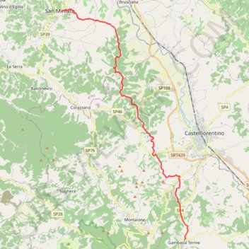 De San Miniato à Gambassi Terme GPS track, route, trail