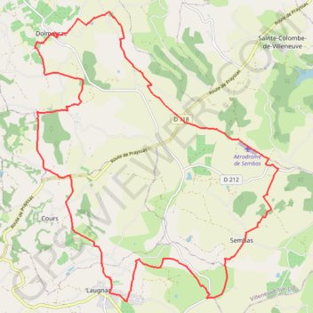 Dolmayrac / Laugnac, une grande randonnée dans les Serres GPS track, route, trail