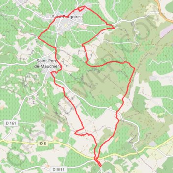 Saint Pargoire-Base de Bessilles-Saint Pons de Mauchiens GPS track, route, trail