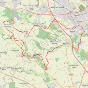 Lievin GPS track, route, trail