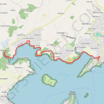 Arradon-Pomper GPS track, route, trail