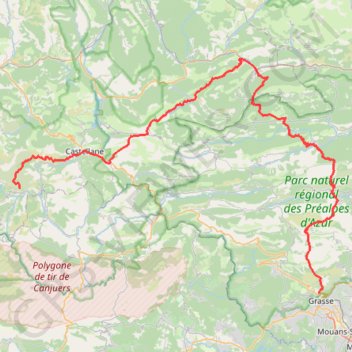 GR 4 : De Rougon (Alpes-de-Haute-Provence) à Grasse (Alpes-Maritimes) GPS track, route, trail