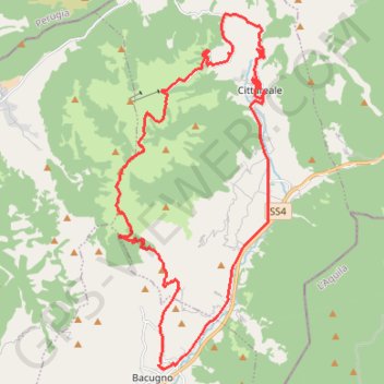 Bacugno - Monte Boragine GPS track, route, trail