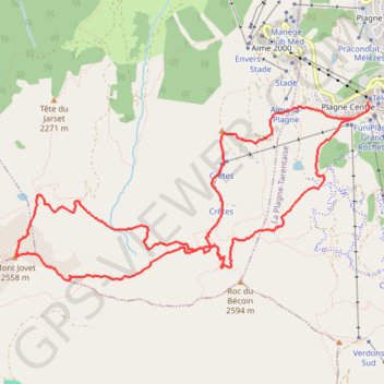 Mont Jovet - Roc du Bécoin GPS track, route, trail